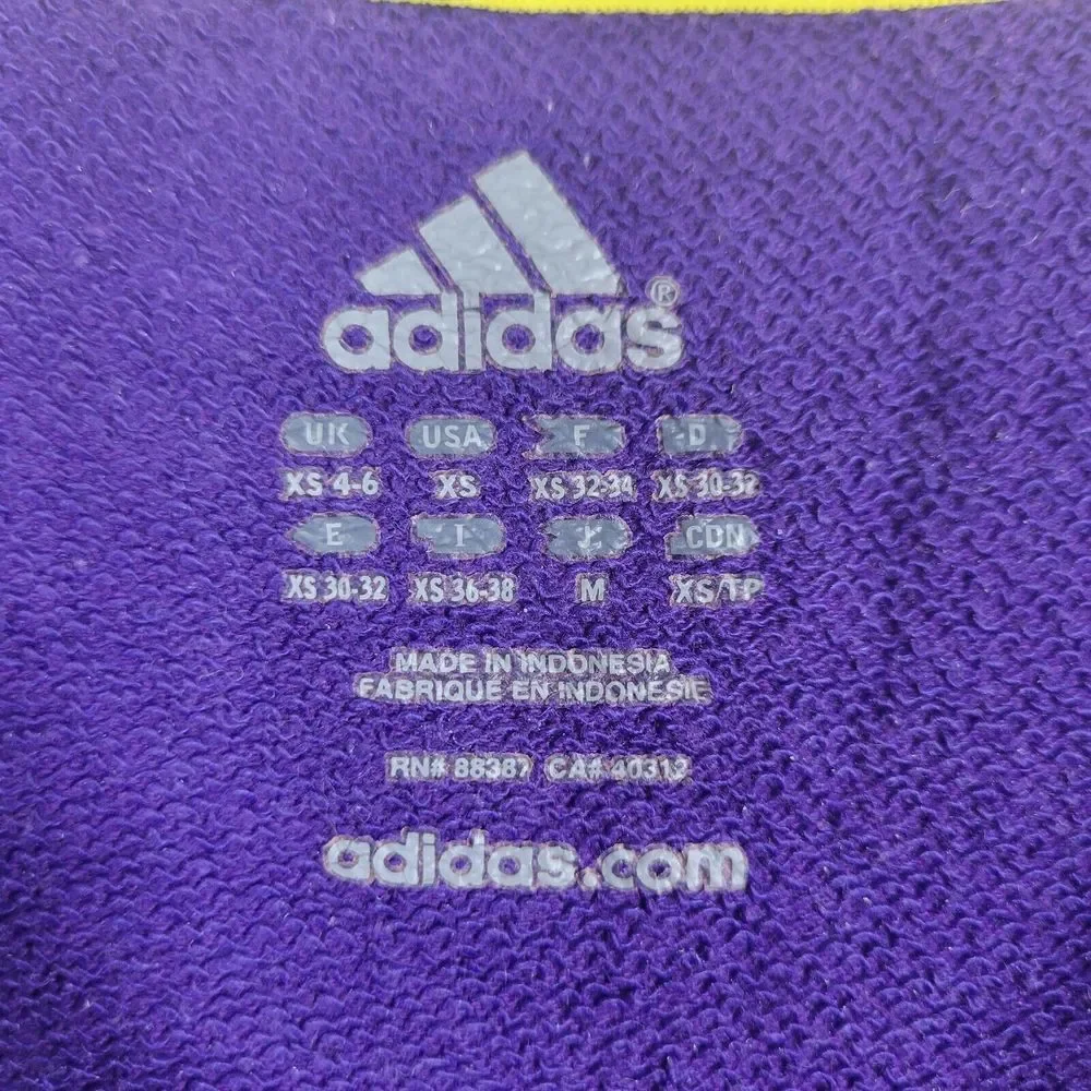 Adidas Sweatshirt Womens XS Purple Gray Long Sleeve Stretch Pullover - Picture 10 of 10